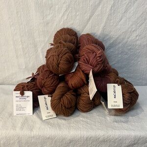 Malabrigo Chunky Yarn | 9 Hanks | Cognac colorway